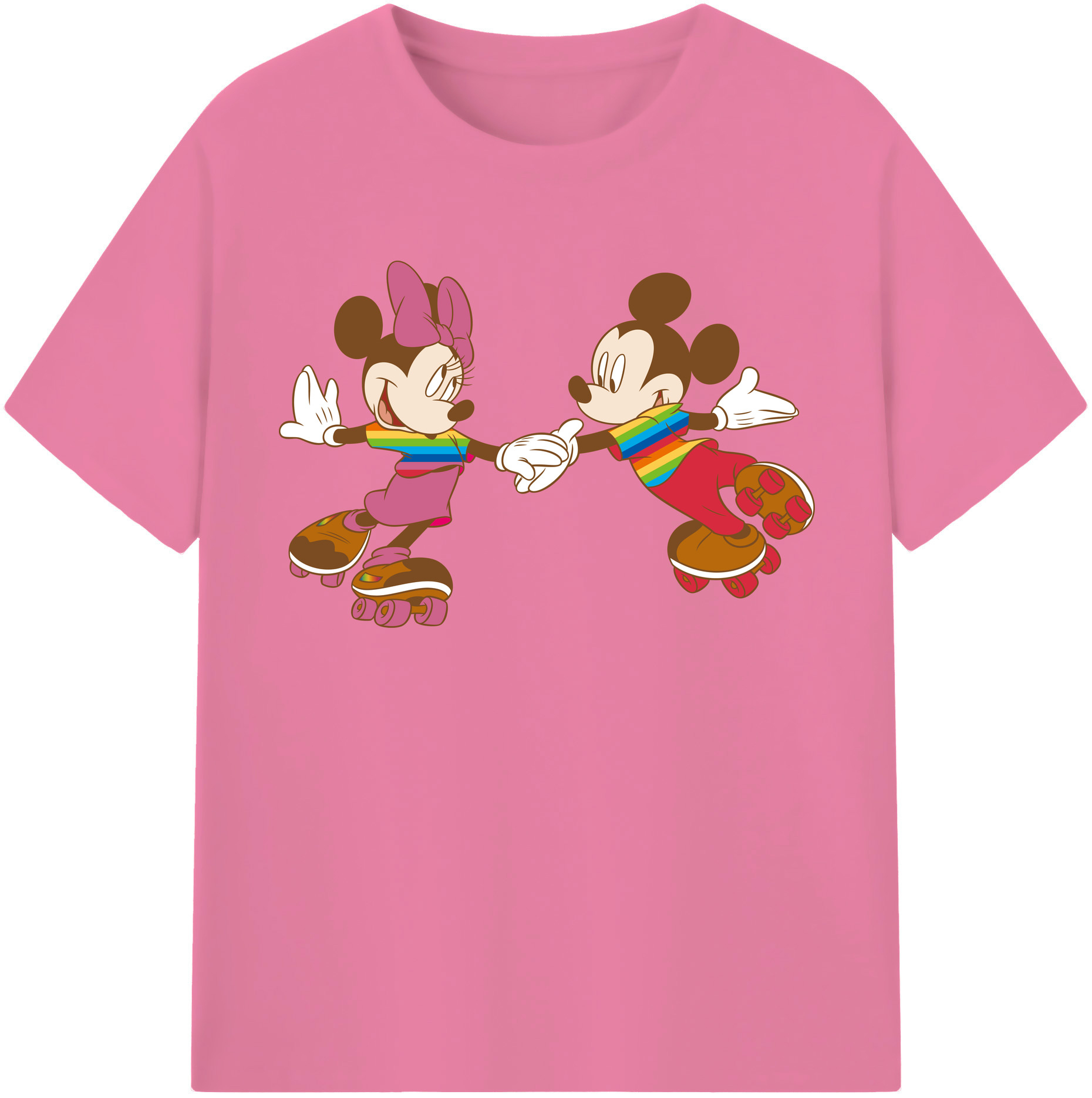 （画像用） ミッキーマウス Mickey Mouse 綿100％半袖Tシャツ（フロントプリント）